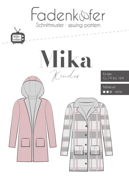 Fadenkäfer Papierschnittmuster Mantel Mika Kinder